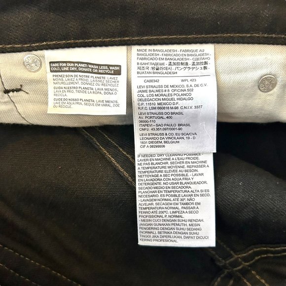 Levi's Mens 505 Regular Fit Jeans, Black, 36x36, NWOT - Picture 8 of 16